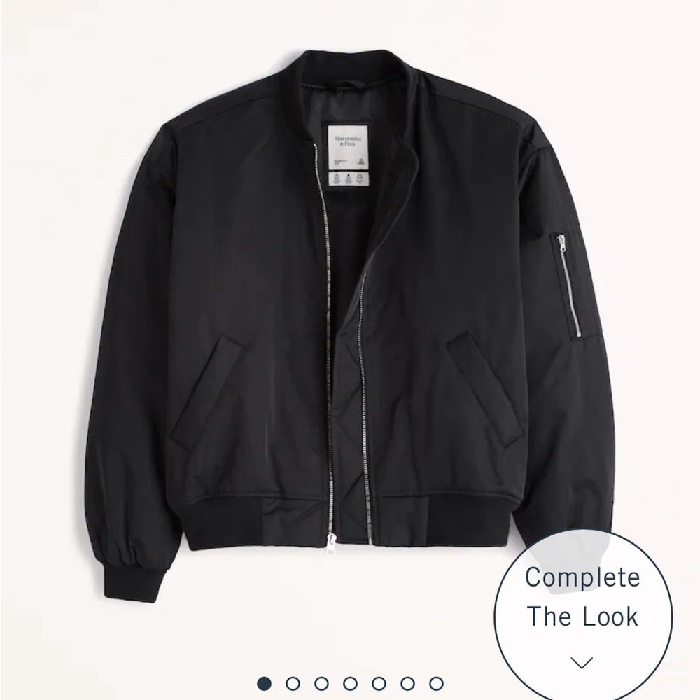 Abercrombie & Fitch Classic Bomber Jacket - Black